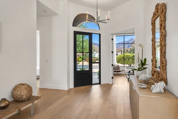 Experience luxurious real estate photography of a stunning entryway in Scottsdale, AZ, featuring elegant design and abundant natural light.